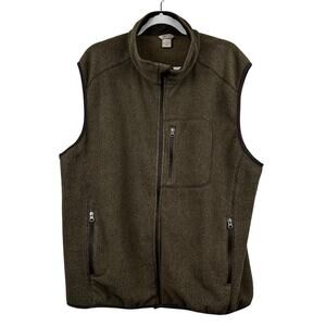 Duluth Trading Company Men's Fleece Vest Two Harbors Polartec Brown XL Outdoor